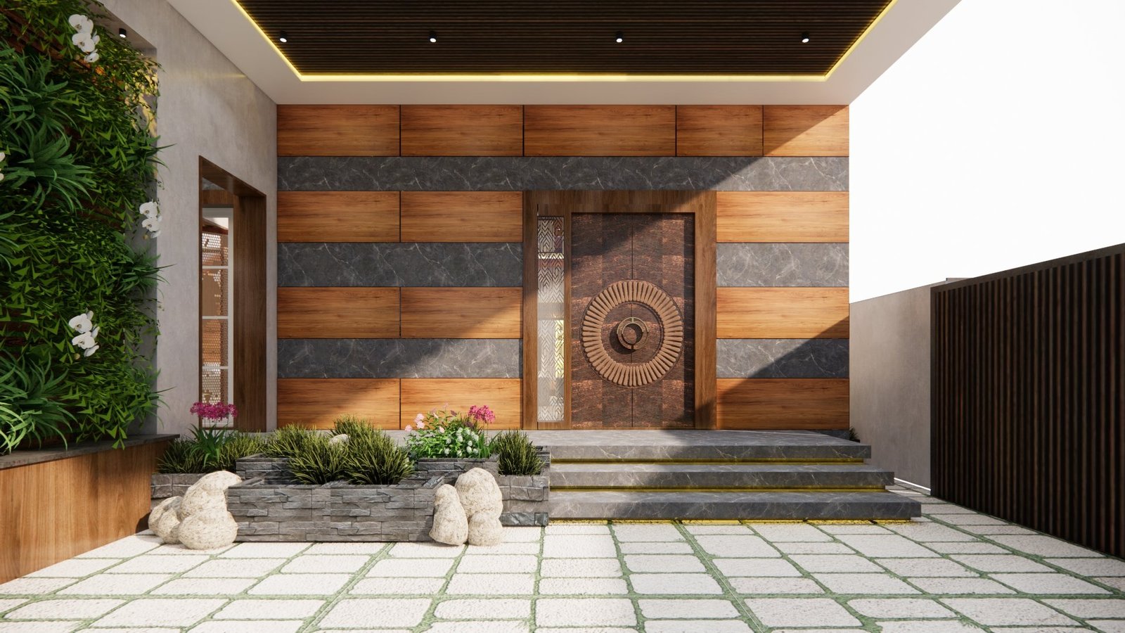 Beautiful landscape in Thendral residential project